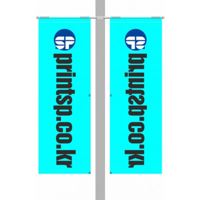 가로등 스텐 고정식 배너대 70cm~90cm
